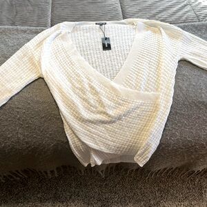 Light weight sweater white Express